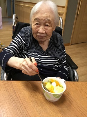 野の香北：自家製梅ゼリーとフルーツポンチ