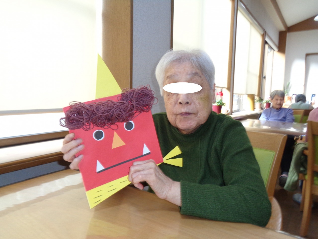 節分の壁画作り
