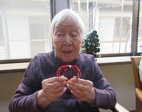 かわいいクリスマスリースを作りました◎花みずき泉館◎